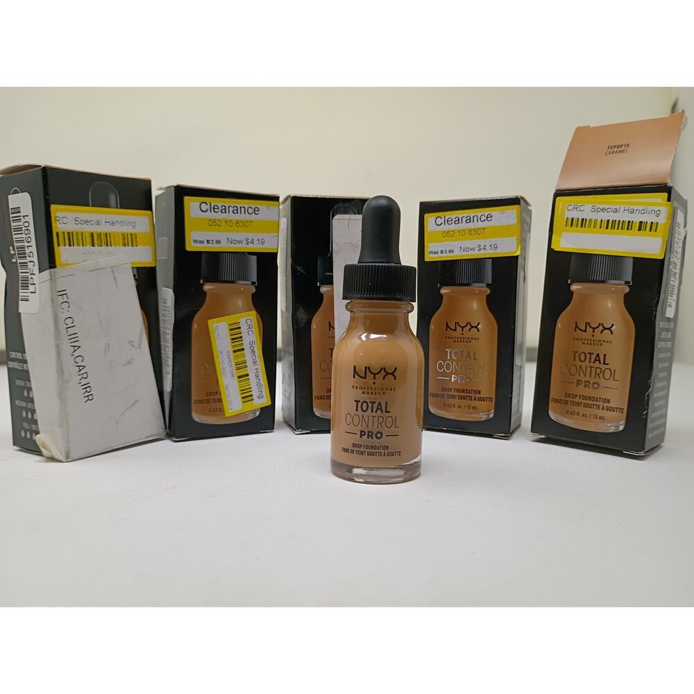 NYX Total Control Pro Drop Foundation - Caramel (5 Pack)